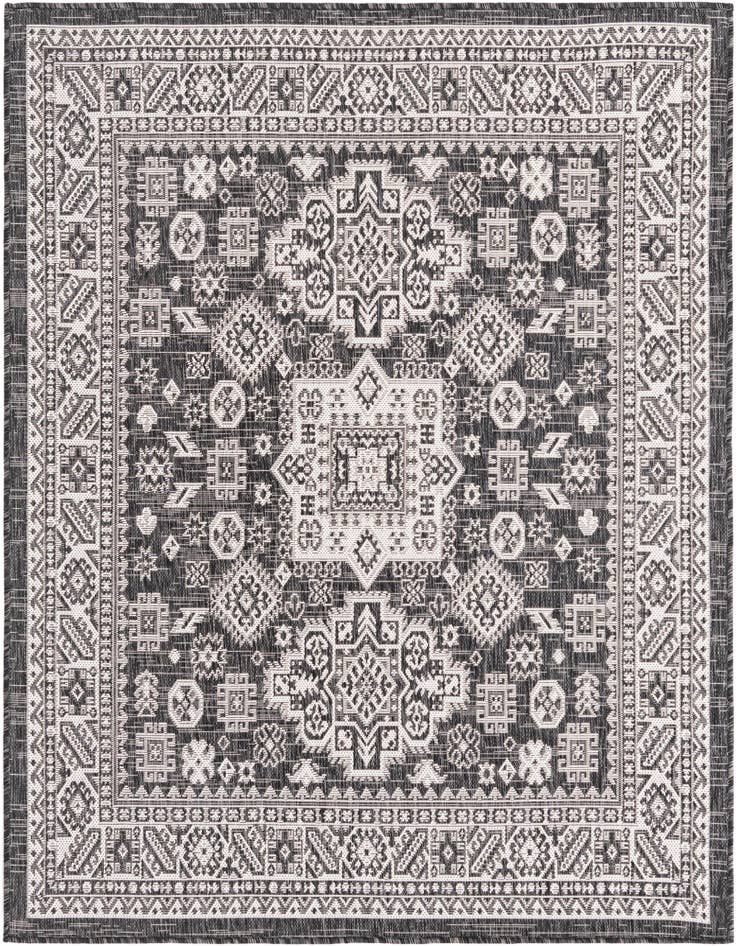 Detail image of 5' 3 x 5' 3 Easy-Clean Aztec Indoor / Outdoor Square Rug