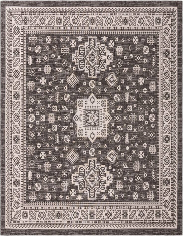 Detail image of 13' x 13' Easy-Clean Aztec Indoor / Outdoor Square Rug