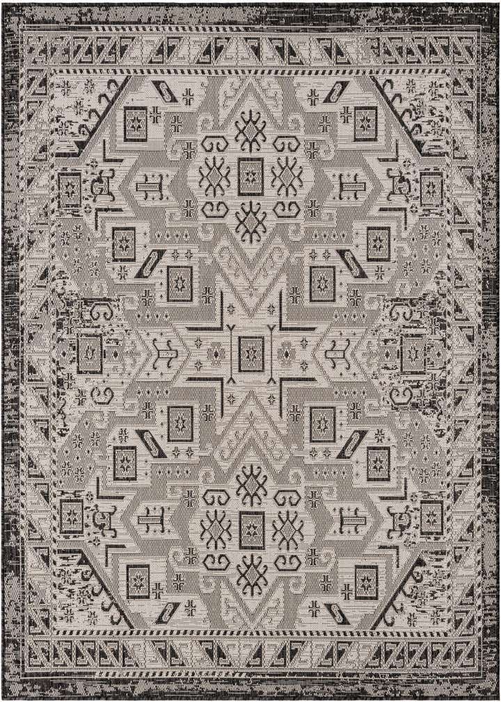 6' x 6' Easy-Clean Aztec Indoor / Outdoor Square Rug