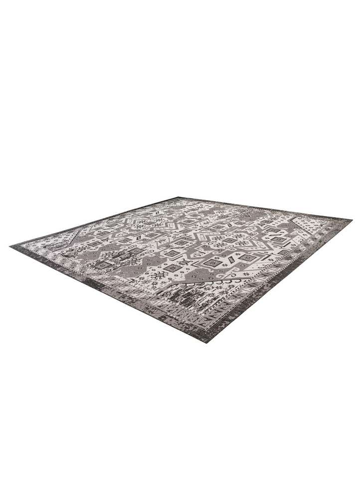 13' x 13' Easy-Clean Aztec Indoor / Outdoor Square Rug