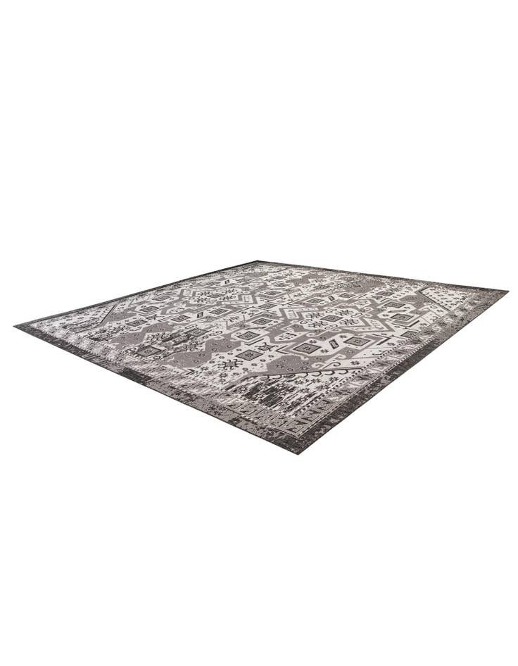 Detail image of 13' x 13' Easy-Clean Aztec Indoor / Outdoor Square Rug