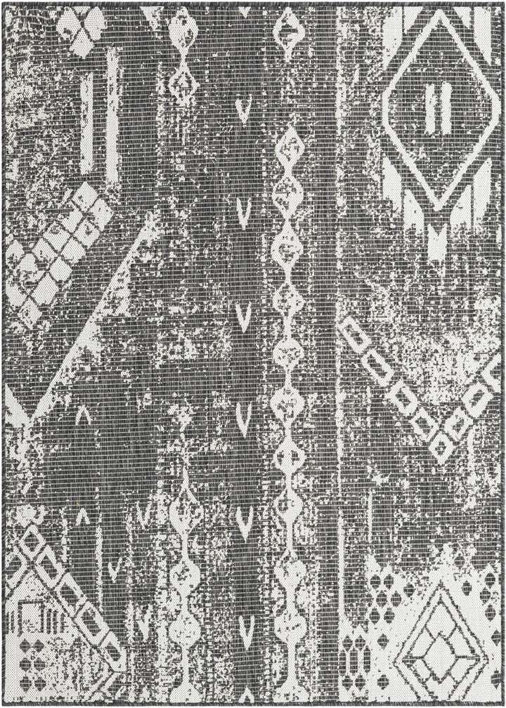 5' 3 x 5' 3 Easy-Clean Bohemian Indoor / Outdoor Square Rug