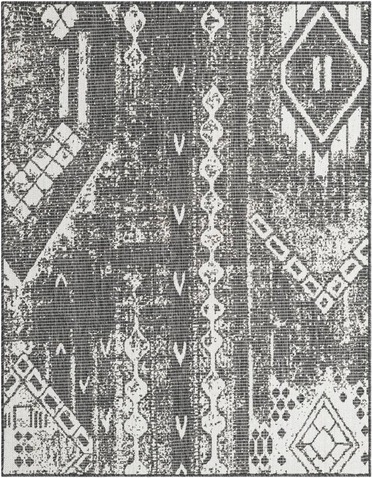 Detail image of 5' 3 x 5' 3 Easy-Clean Bohemian Indoor / Outdoor Square Rug