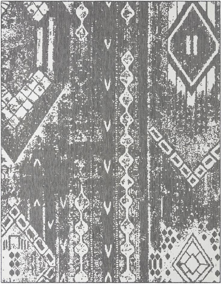 Detail image of 10' 8 x 10' 8 Easy-Clean Bohemian Indoor / Outdoor Square Rug