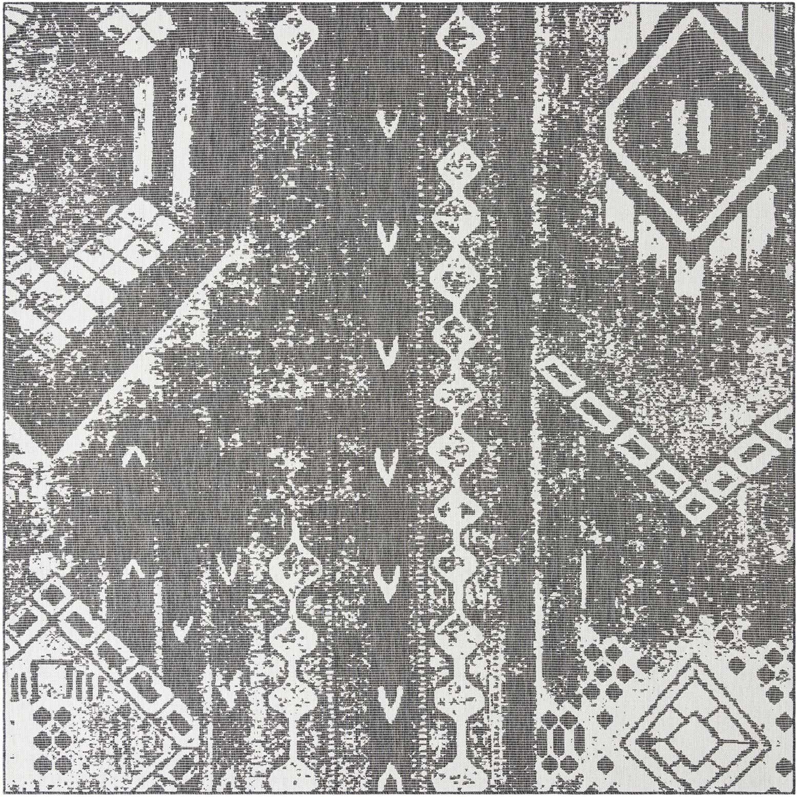 10' 8 x 10' 8 Easy-Clean Bohemian Indoor / Outdoor Square Rug