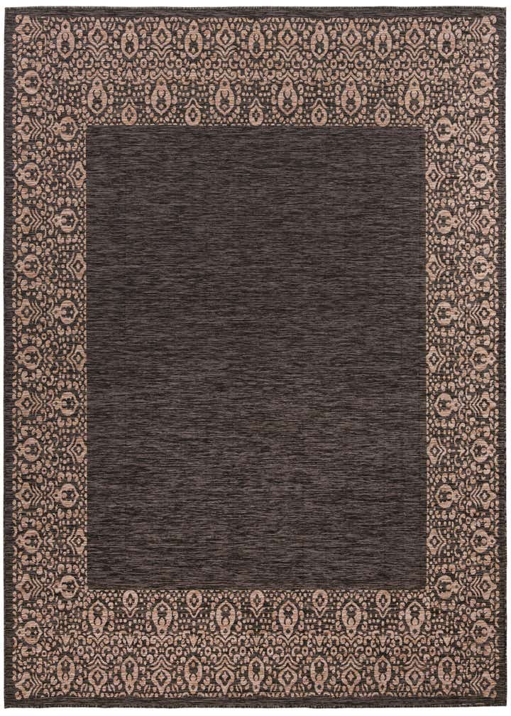 10' 8 x 10' 8 Easy-Clean Border Indoor / Outdoor Square Rug
