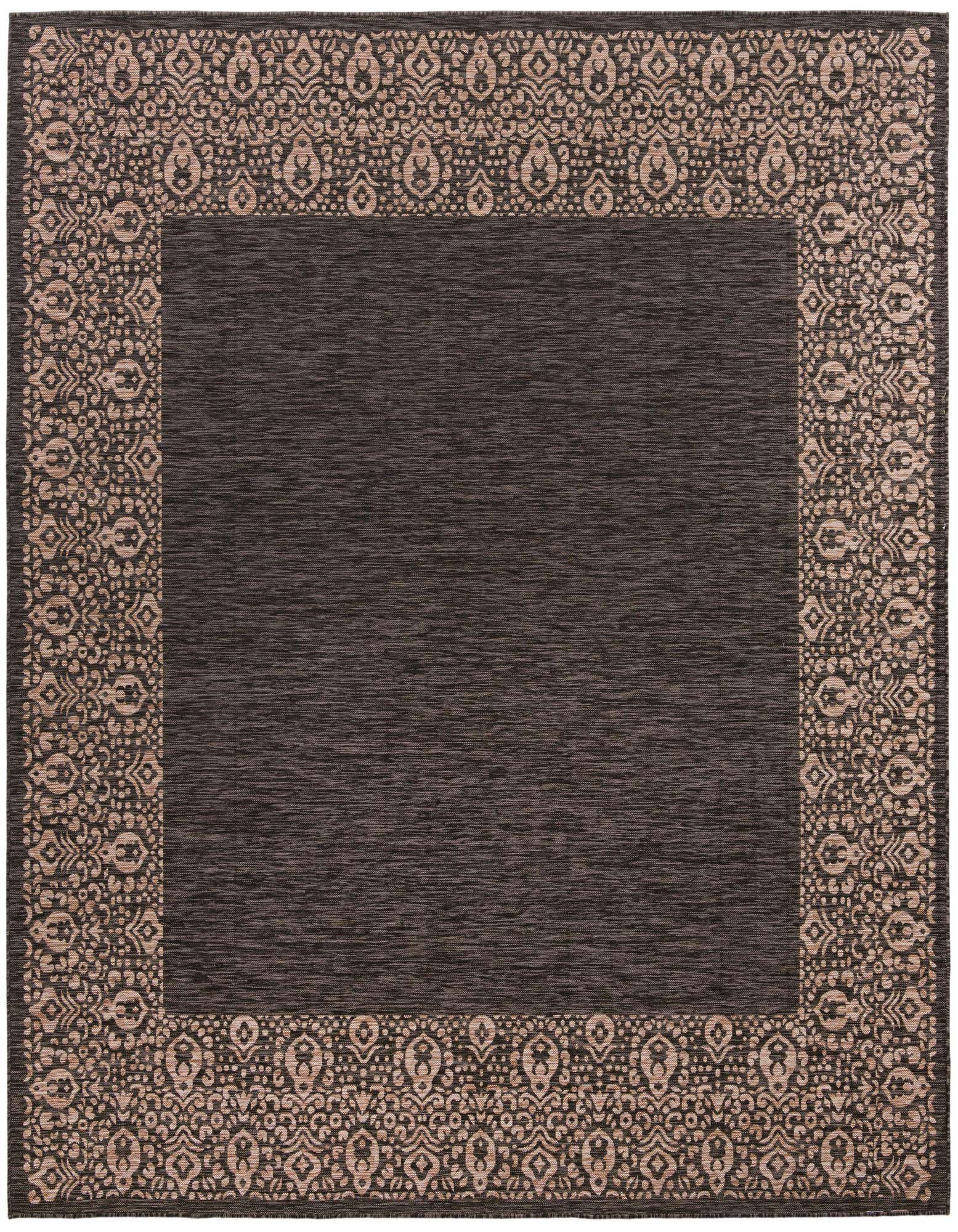 10' 8 x 10' 8 Easy-Clean Border Indoor / Outdoor Square Rug