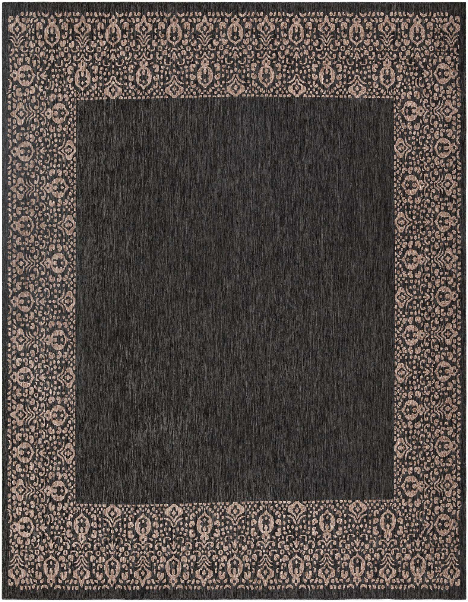 13' x 13' Easy-Clean Border Indoor / Outdoor Square Rug