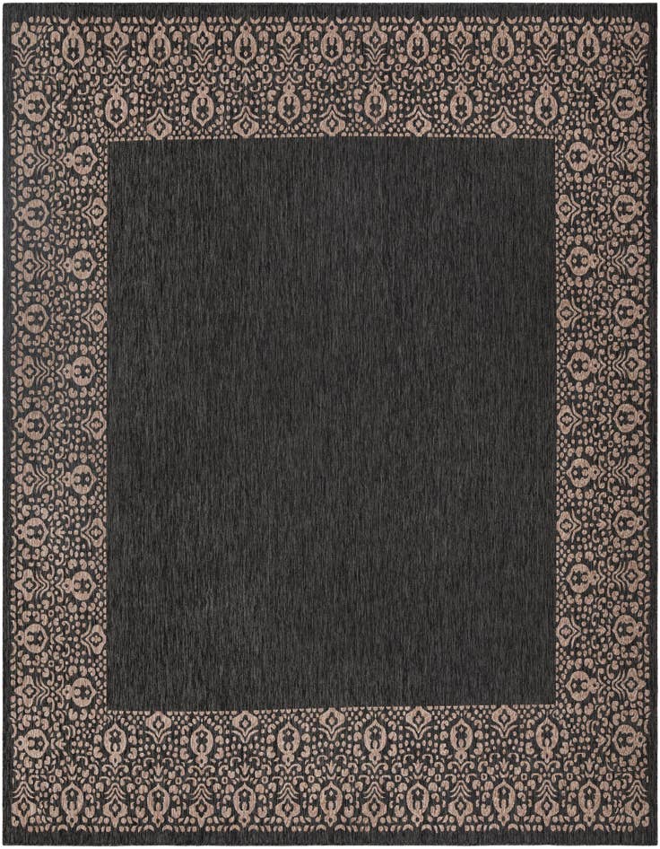Detail image of 13' x 13' Easy-Clean Border Indoor / Outdoor Square Rug