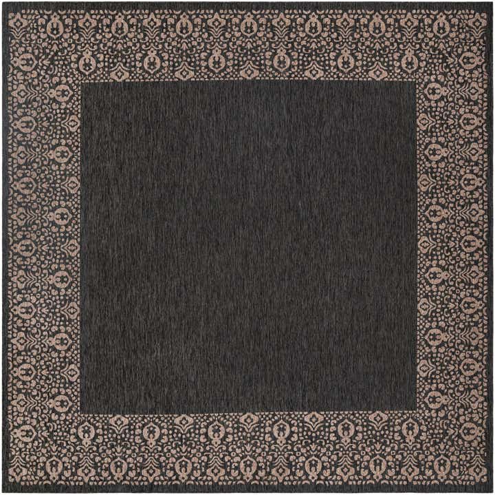 13' x 13' Easy-Clean Border Indoor / Outdoor Square Rug