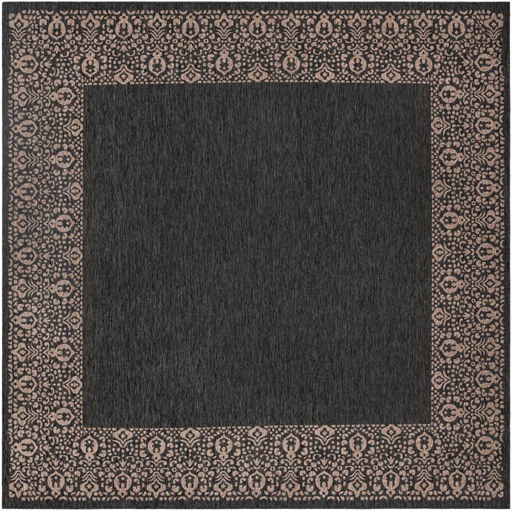 Detail image of 13' x 13' Easy-Clean Border Indoor / Outdoor Square Rug