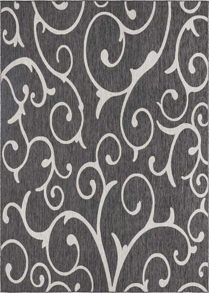 10' 8 x 10' 8 Easy-Clean Botanical Indoor / Outdoor Square Rug