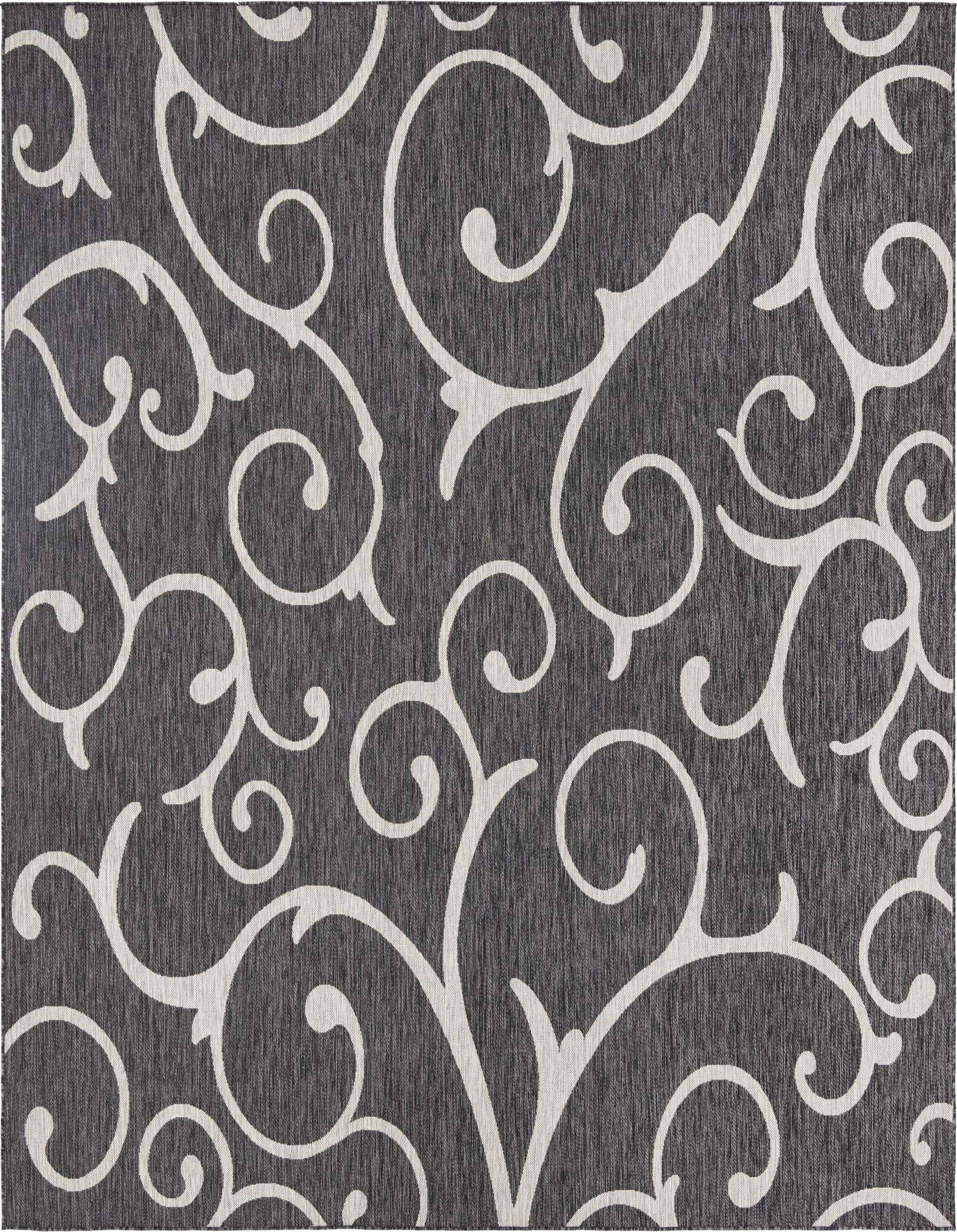 10' 8 x 10' 8 Easy-Clean Botanical Indoor / Outdoor Square Rug