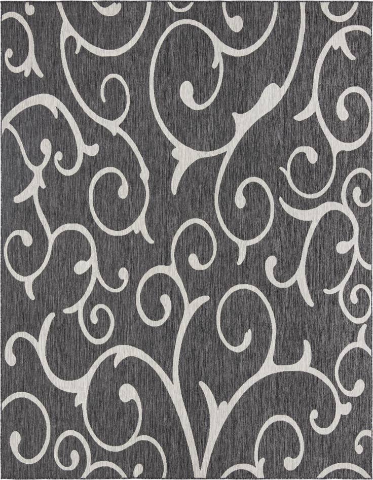 Detail image of 10' 8 x 10' 8 Easy-Clean Botanical Indoor / Outdoor Square Rug
