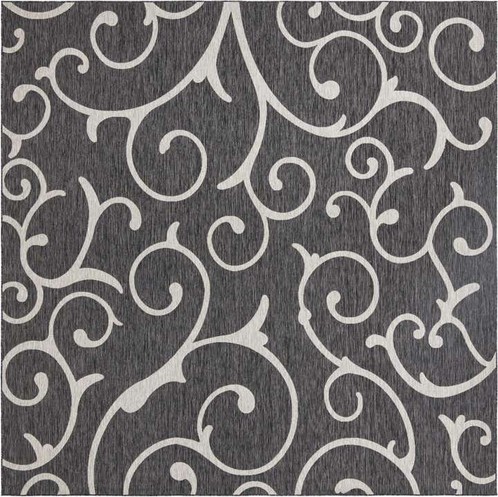 13' x 13' Easy-Clean Botanical Indoor / Outdoor Square Rug