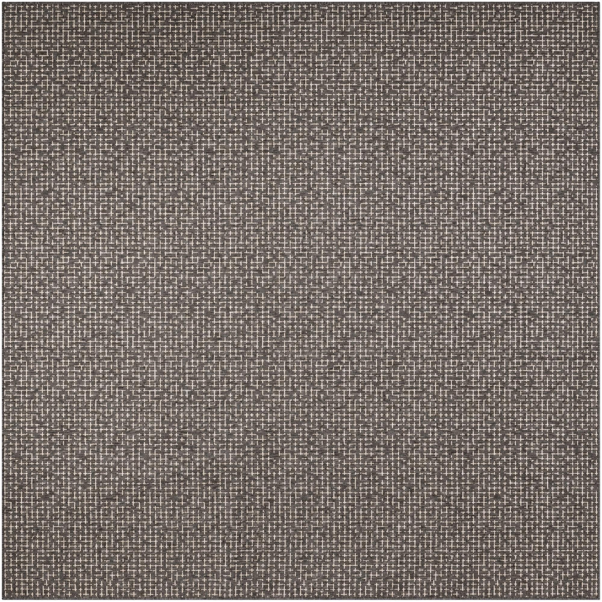 10' x 10' Easy-Clean Checkered Indoor / Outdoor Square Rug