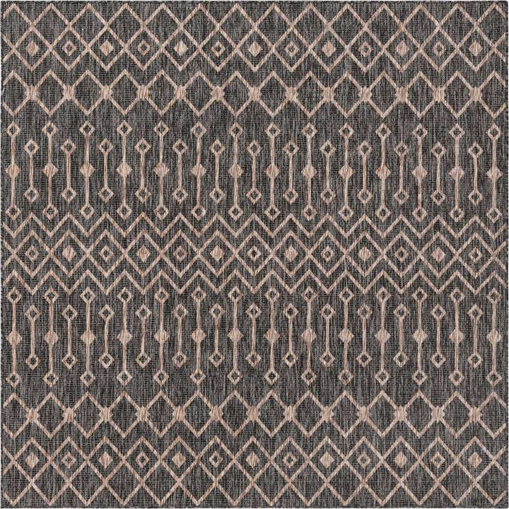 7' 10 x 7' 10 Easy-Clean Lattice Indoor / Outdoor Square Rug