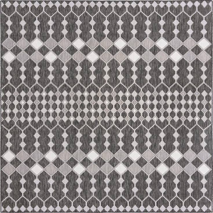 Detailansicht von 305cm x 305cm Leicht zu reinigen Lattice Innen- / Außenbereich Quadrat Teppich