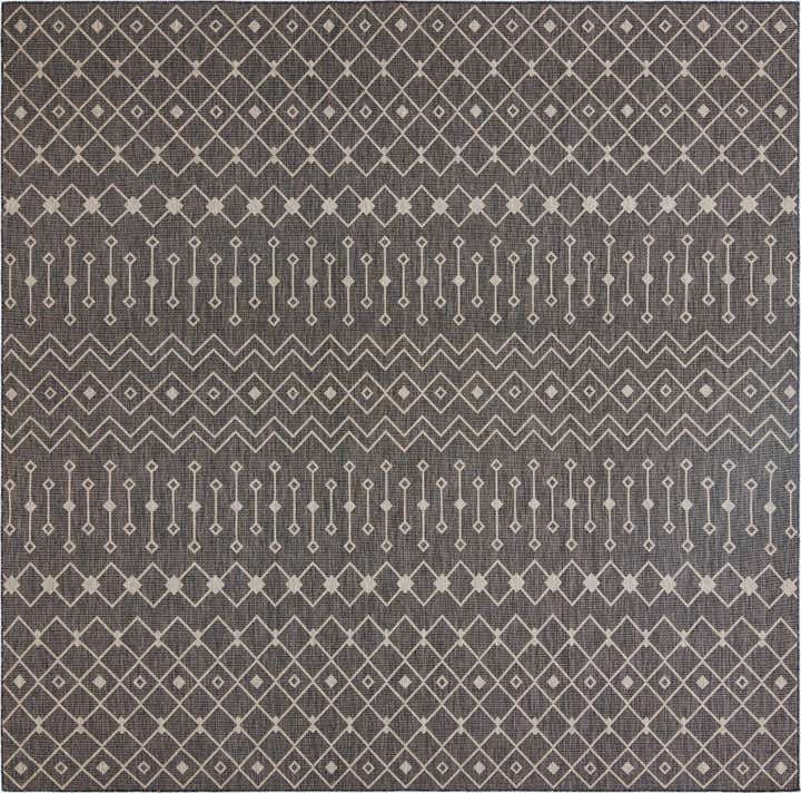 13' x 13' Easy-Clean Lattice Indoor / Outdoor Square Rug