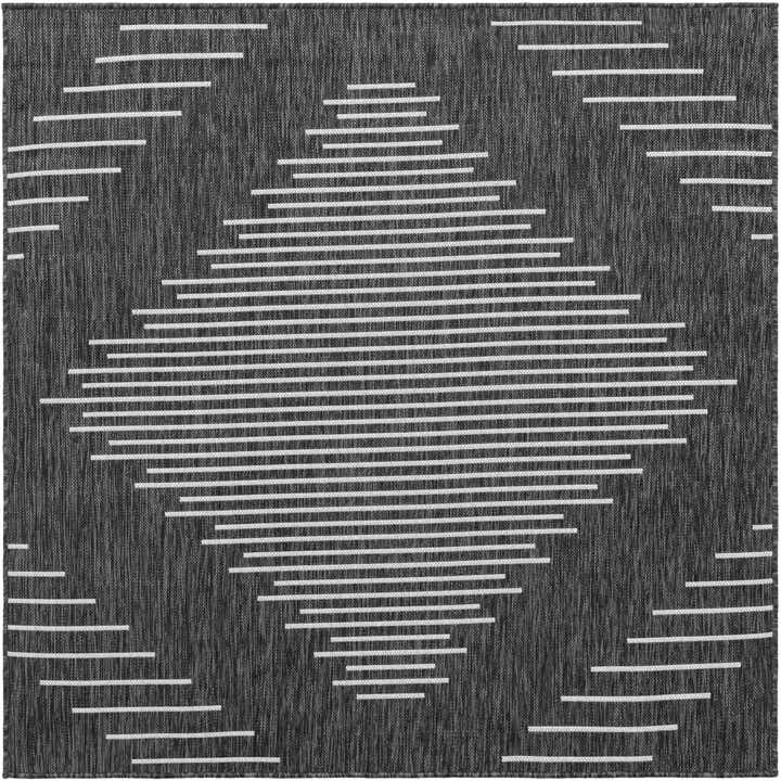 5' 3 x 5' 3 Easy-Clean Modern Indoor / Outdoor Square Rug
