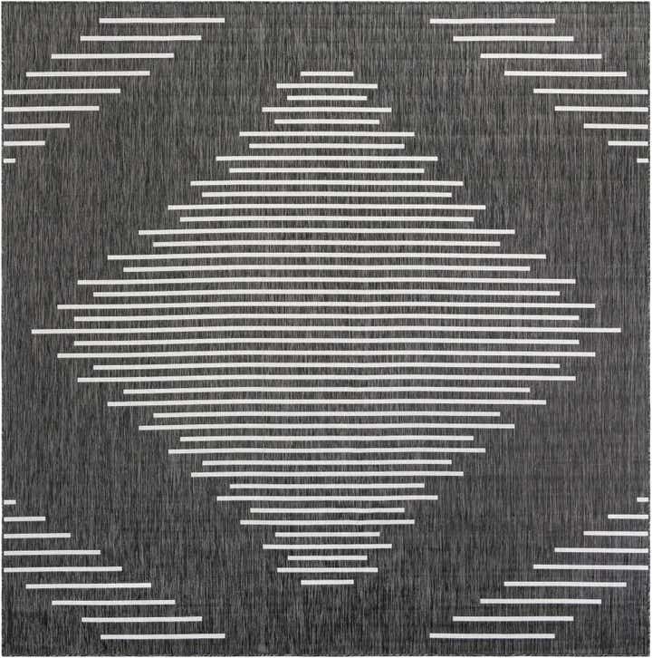 10' x 10' Easy-Clean Modern Indoor / Outdoor Square Rug