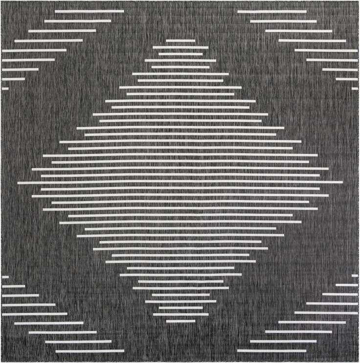 Detail image of 10' x 10' Easy-Clean Modern Indoor / Outdoor Square Rug