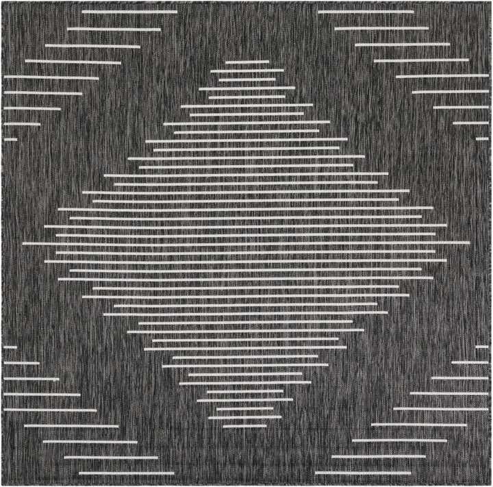 6' x 6' Easy-Clean Modern Indoor / Outdoor Square Rug