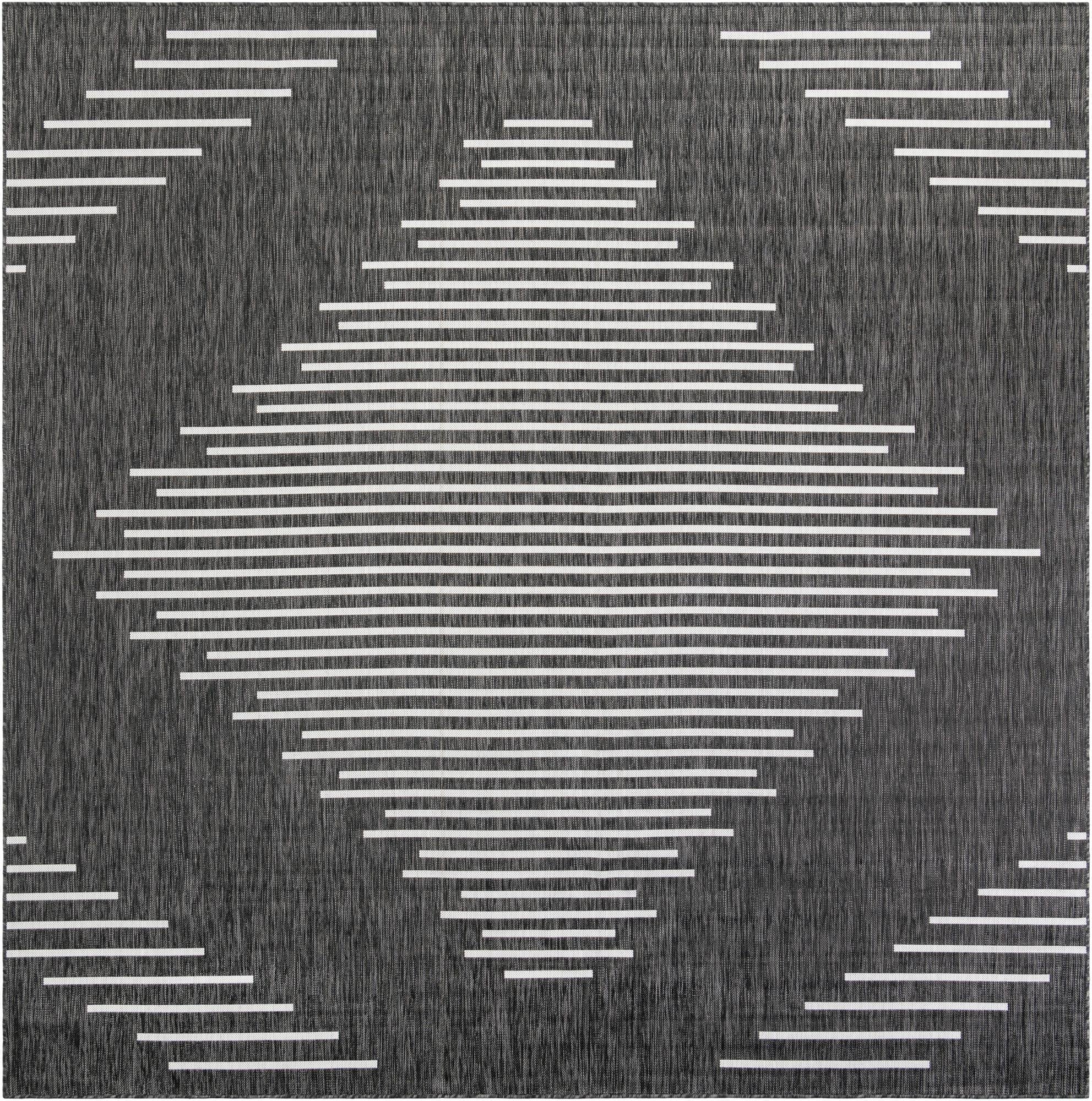 10' x 10'  Washable Modern Indoor / Outdoor Square Rug