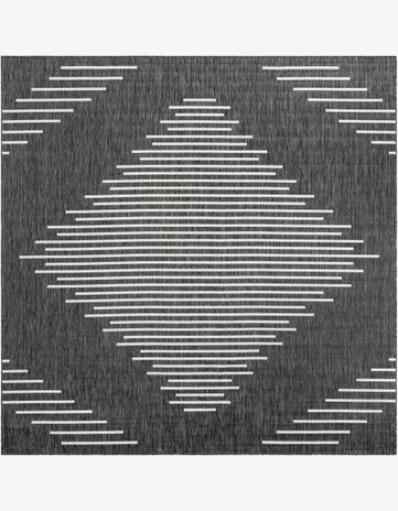 10' x 10' Easy-Clean Modern Indoor / Outdoor Square Rug