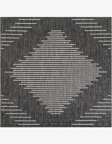 6' x 6' Easy-Clean Modern Indoor / Outdoor Square Rug
