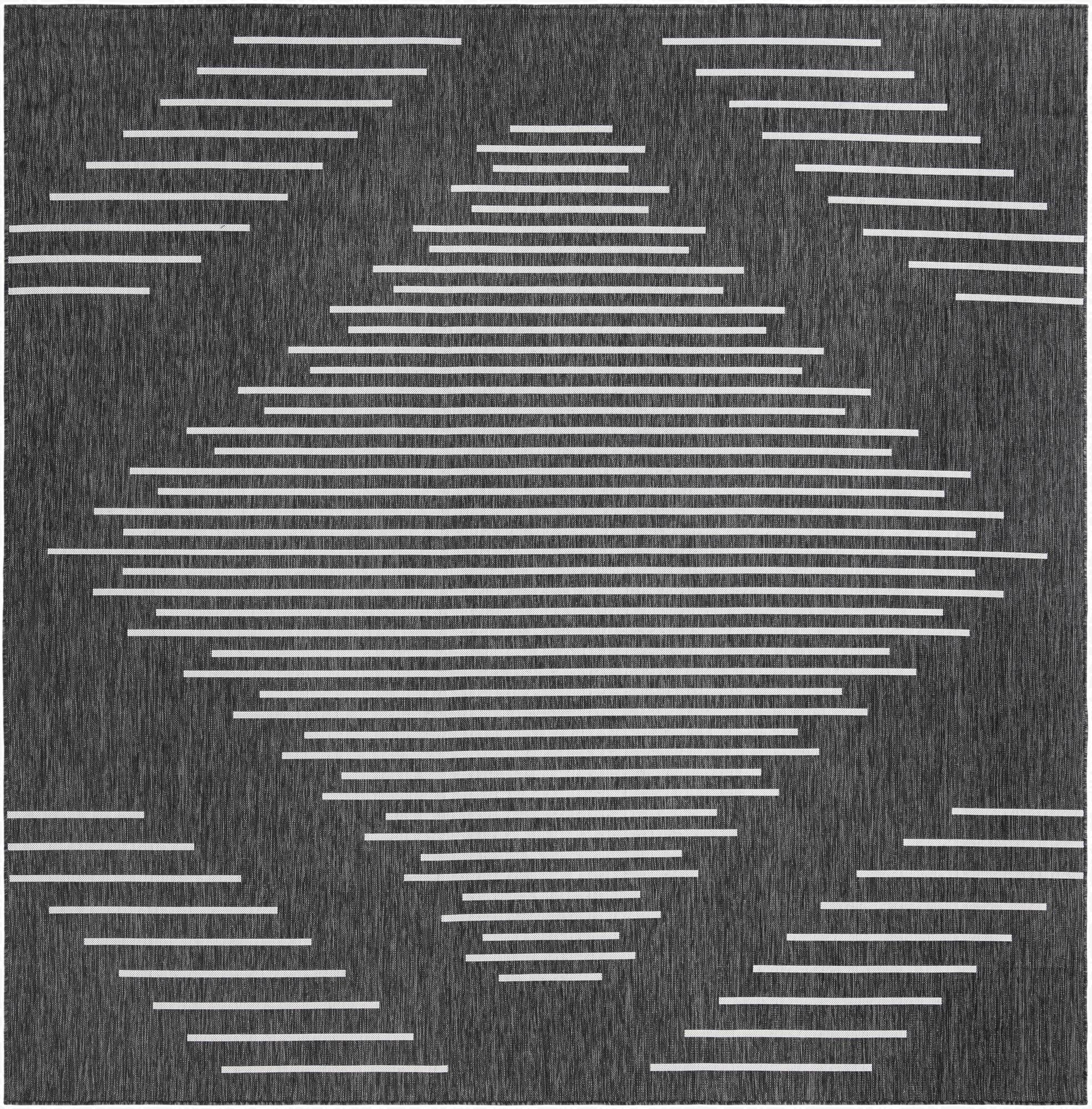 10' 8 x 10' 8  Washable Modern Indoor / Outdoor Square Rug