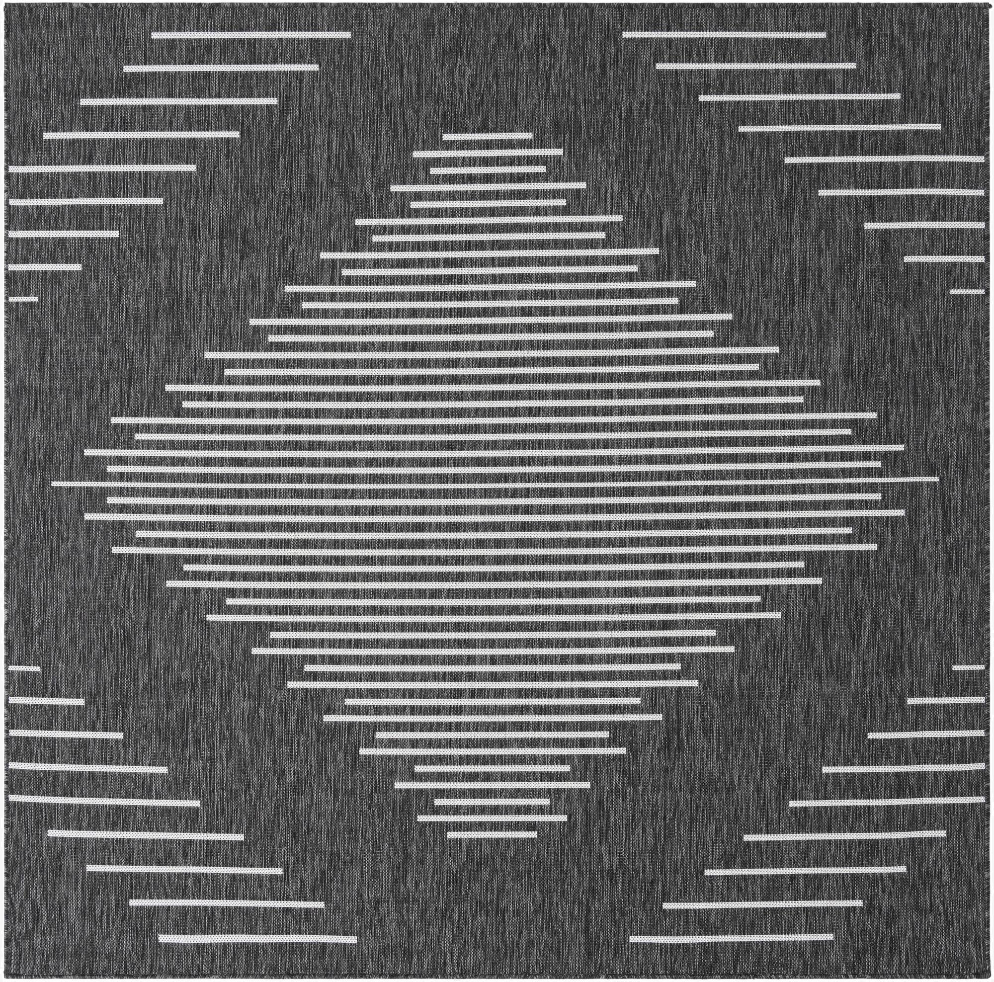 Primary image 7' x 7'  Washable Modern Indoor / Outdoor Square Rug
