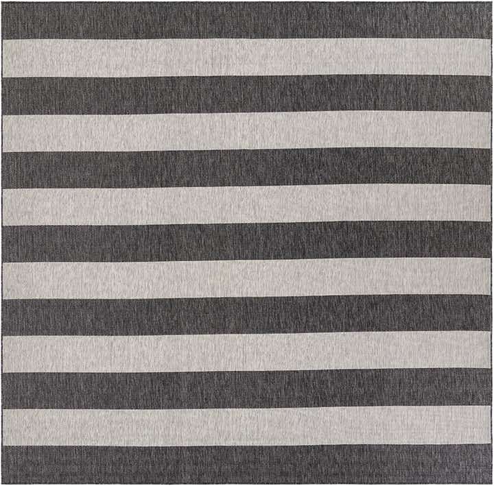 10' x 10' Easy-Clean Ribbon Indoor / Outdoor Square Rug