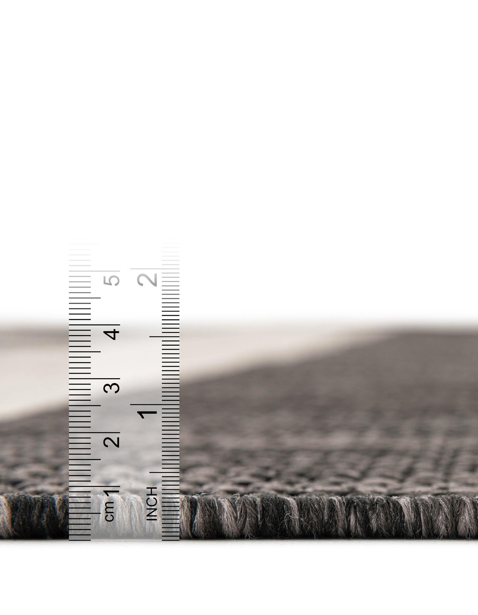 6' x 6' Easy-Clean Striped Indoor / Outdoor Square Rug
