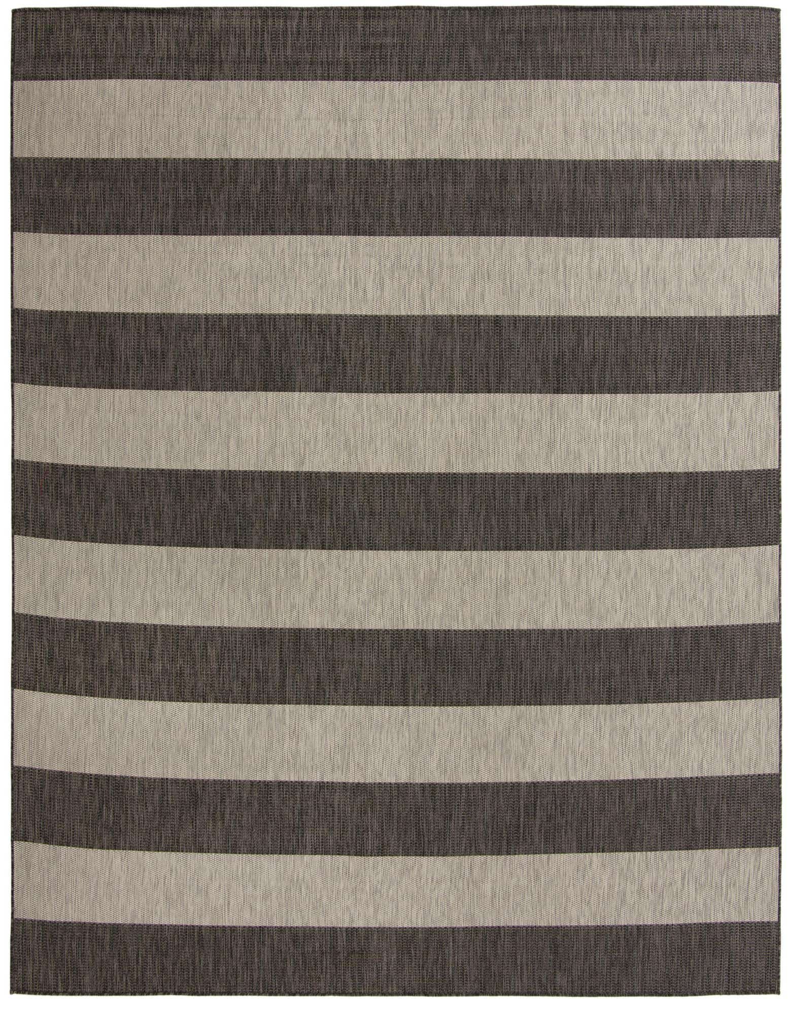 10' 8 x 10' 8 Easy-Clean Striped Indoor / Outdoor Square Rug