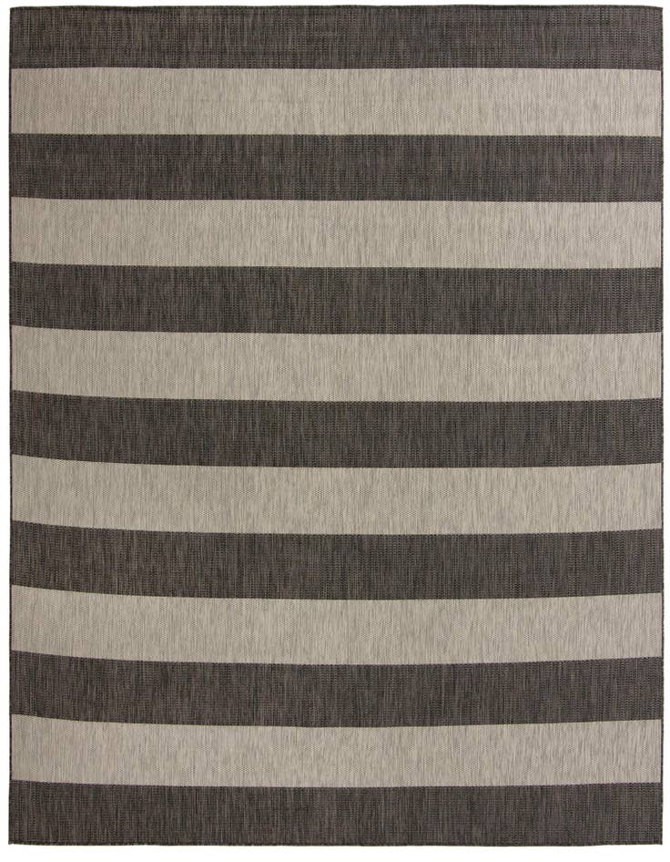 Detail image of 10' 8 x 10' 8 Easy-Clean Striped Indoor / Outdoor Square Rug