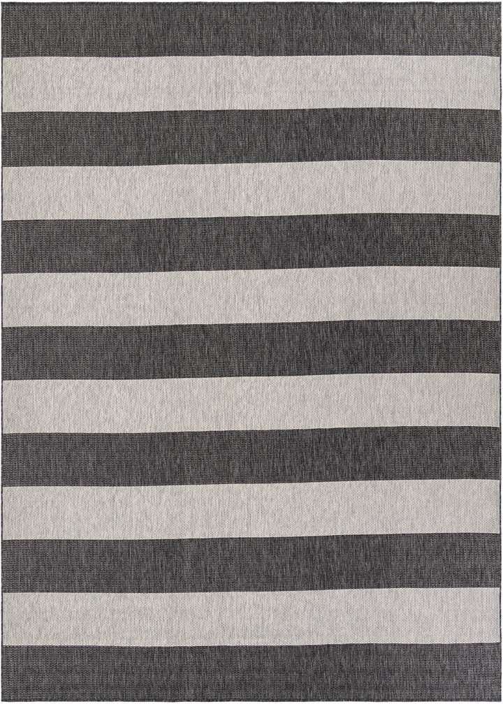 10' x 10' Easy-Clean Striped Indoor / Outdoor Square Rug
