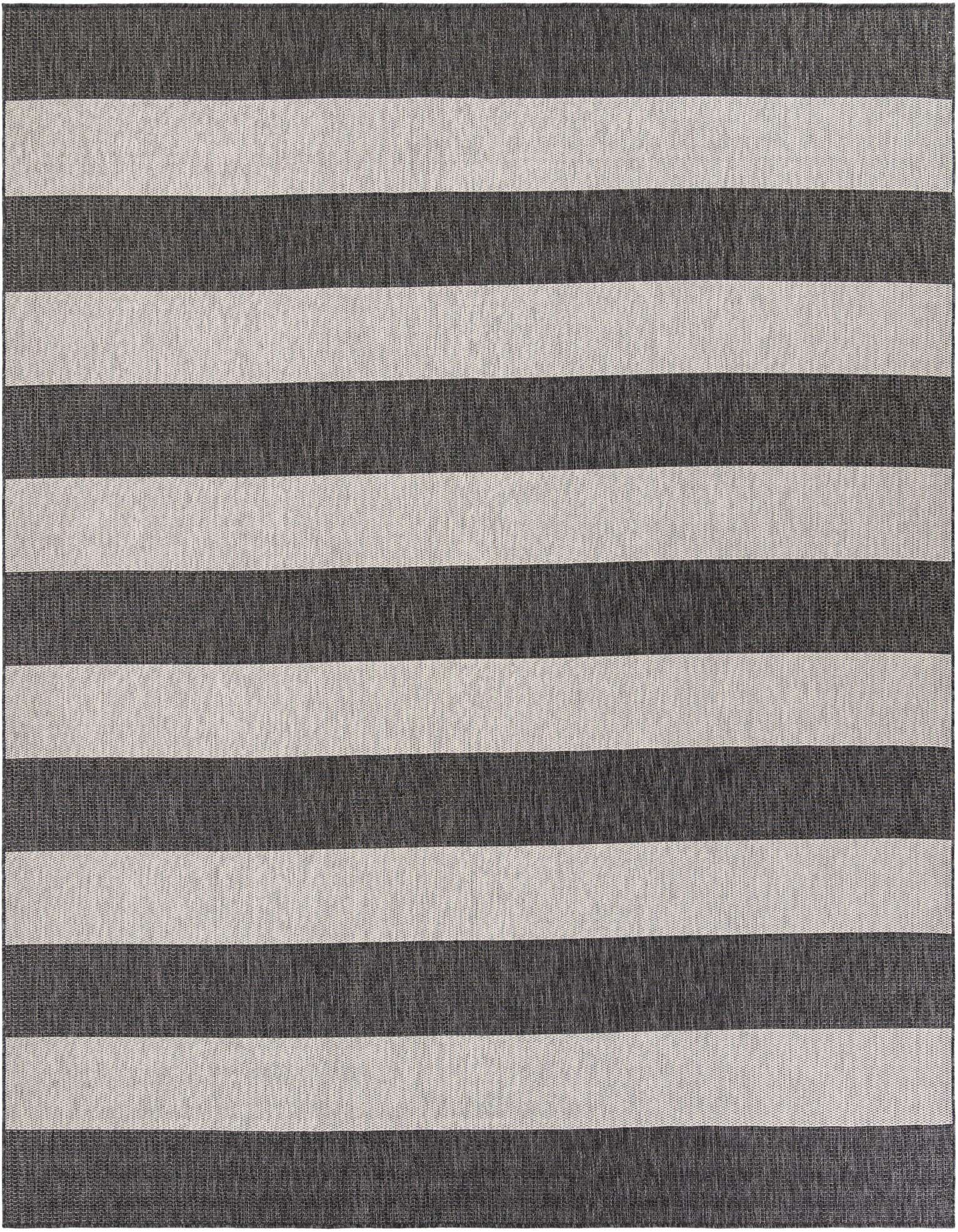 10' x 10' Easy-Clean Striped Indoor / Outdoor Square Rug