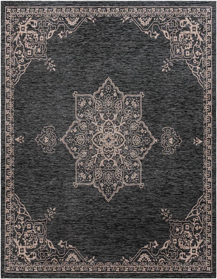 Detail image of 13' x 13' Easy-Clean Traditional Indoor / Outdoor Square Rug