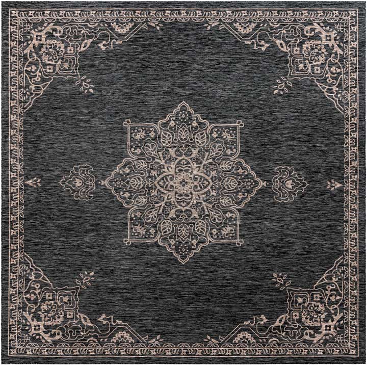13' x 13' Easy-Clean Traditional Indoor / Outdoor Square Rug