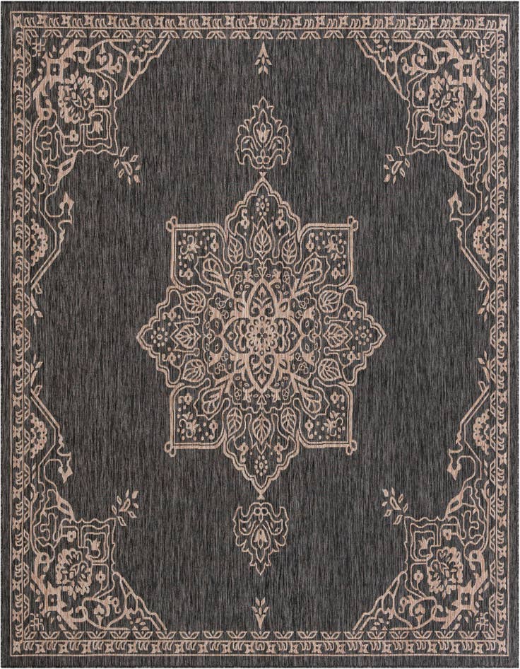 Detail image of 10' x 10' Easy-Clean Traditional Indoor / Outdoor Square Rug
