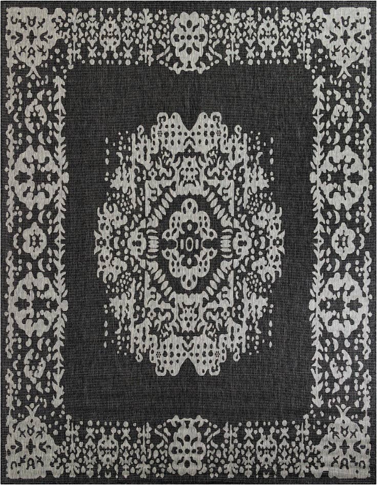 Detail image of 10' x 10' Easy-Clean Traditional Indoor / Outdoor Square Rug