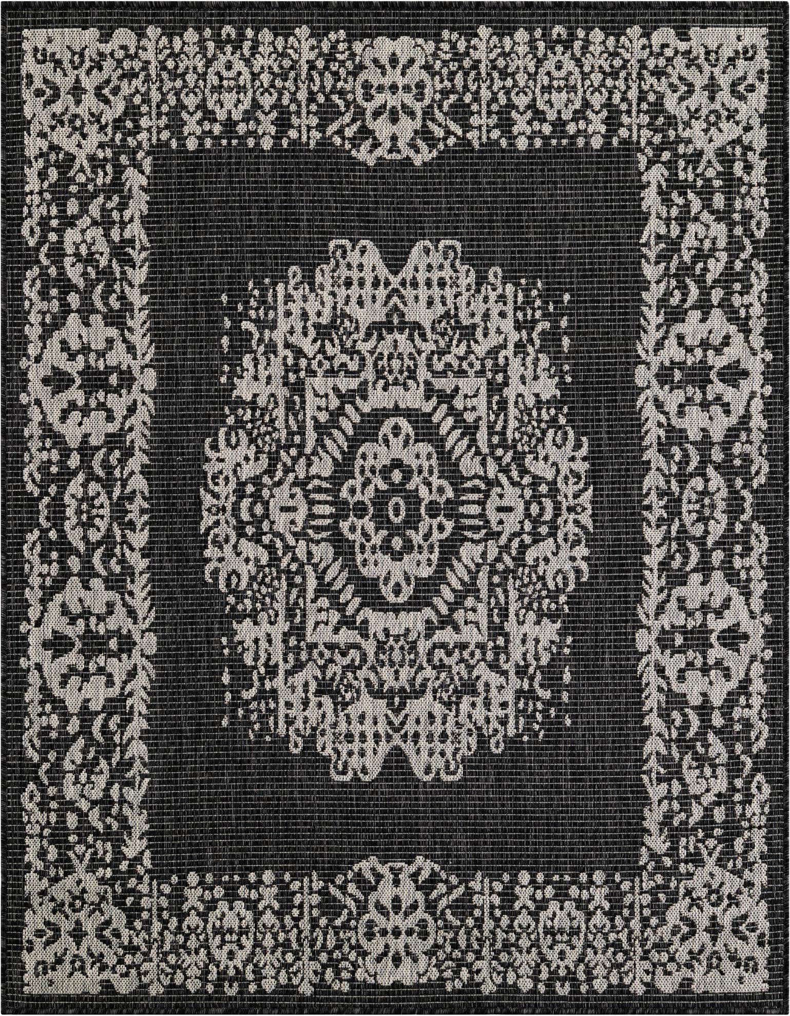 5' 3 x 5' 3 Easy-Clean Traditional Indoor / Outdoor Square Rug