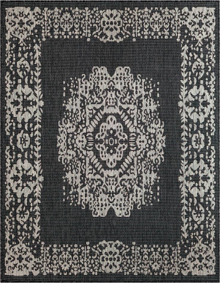 Detail image of 6' x 6' Easy-Clean Traditional Indoor / Outdoor Square Rug