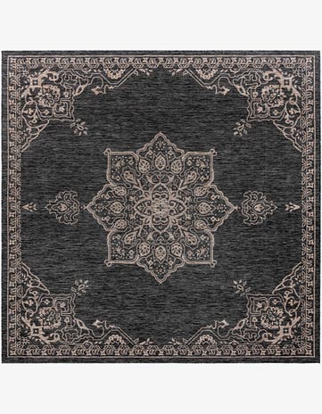 10' 8 x 10' 8 Easy-Clean Traditional Indoor / Outdoor Square Rug