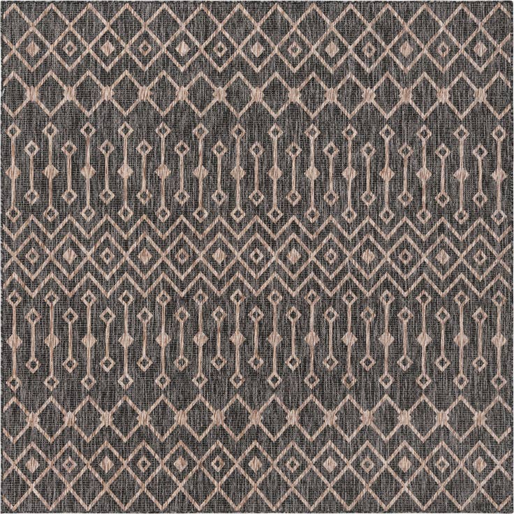 Detail image of 7' 10 x 7' 10 Easy-Clean Trellis Indoor / Outdoor Square Rug