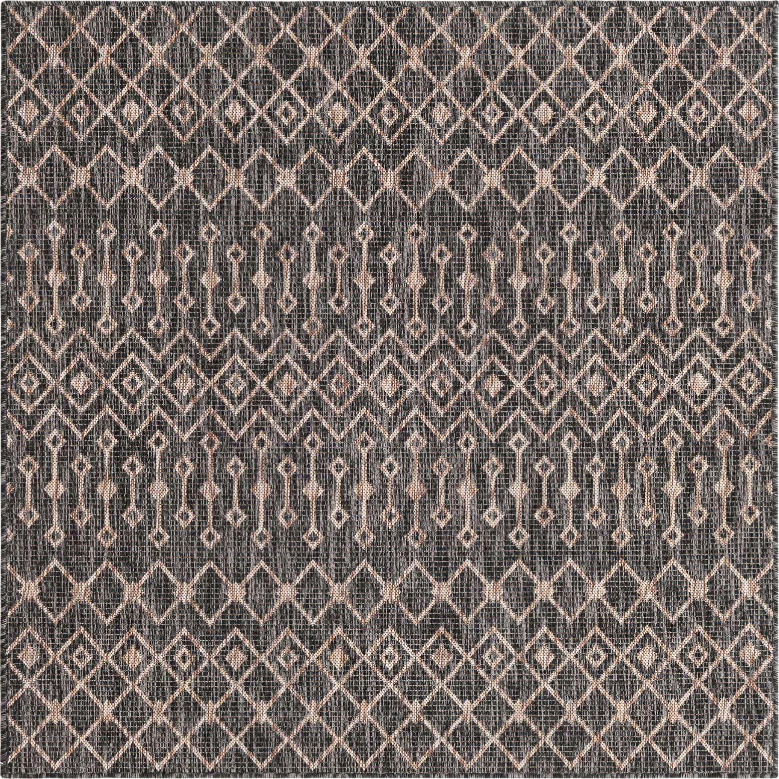 5' 3 x 5' 3 Easy-Clean Trellis Indoor / Outdoor Square Rug
