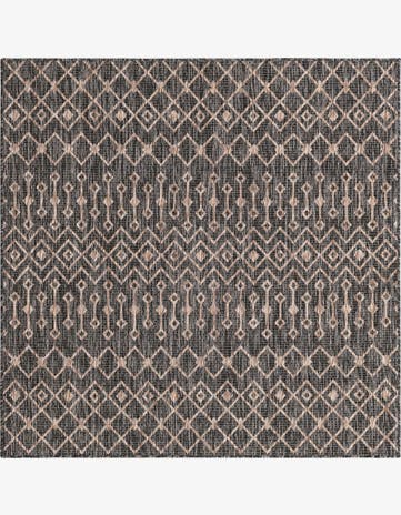 5' 3 x 5' 3 Easy-Clean Trellis Indoor / Outdoor Square Rug