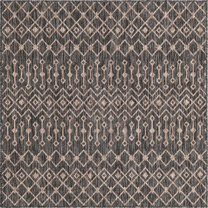 5' 3 x 5' 3 Easy-Clean Trellis Indoor / Outdoor Square Rug