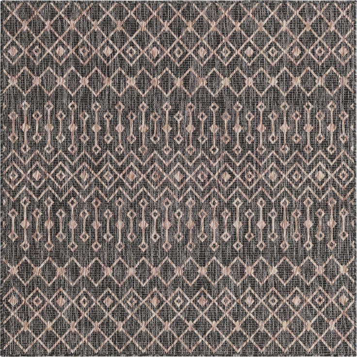 Detail image of 5' 3 x 5' 3 Easy-Clean Trellis Indoor / Outdoor Square Rug